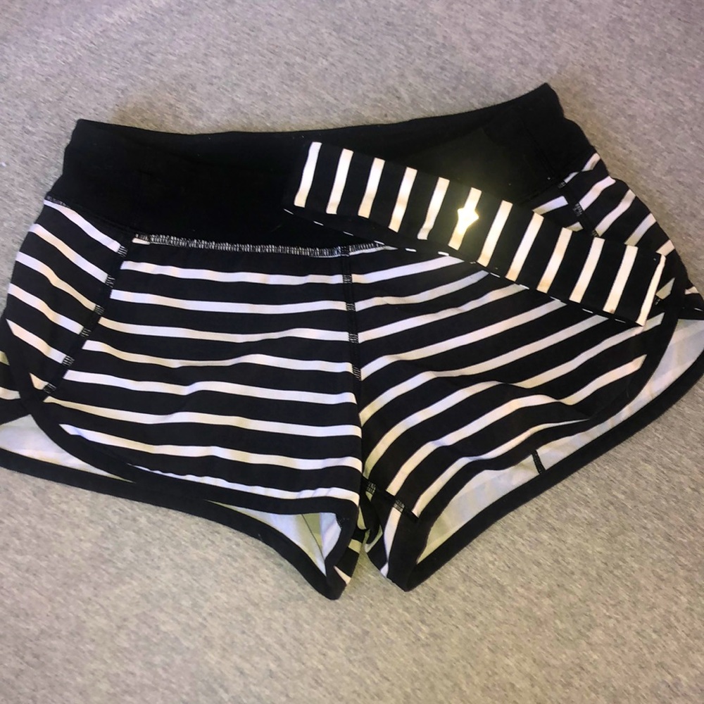 Striped Ivivva shorts with reversible headband
